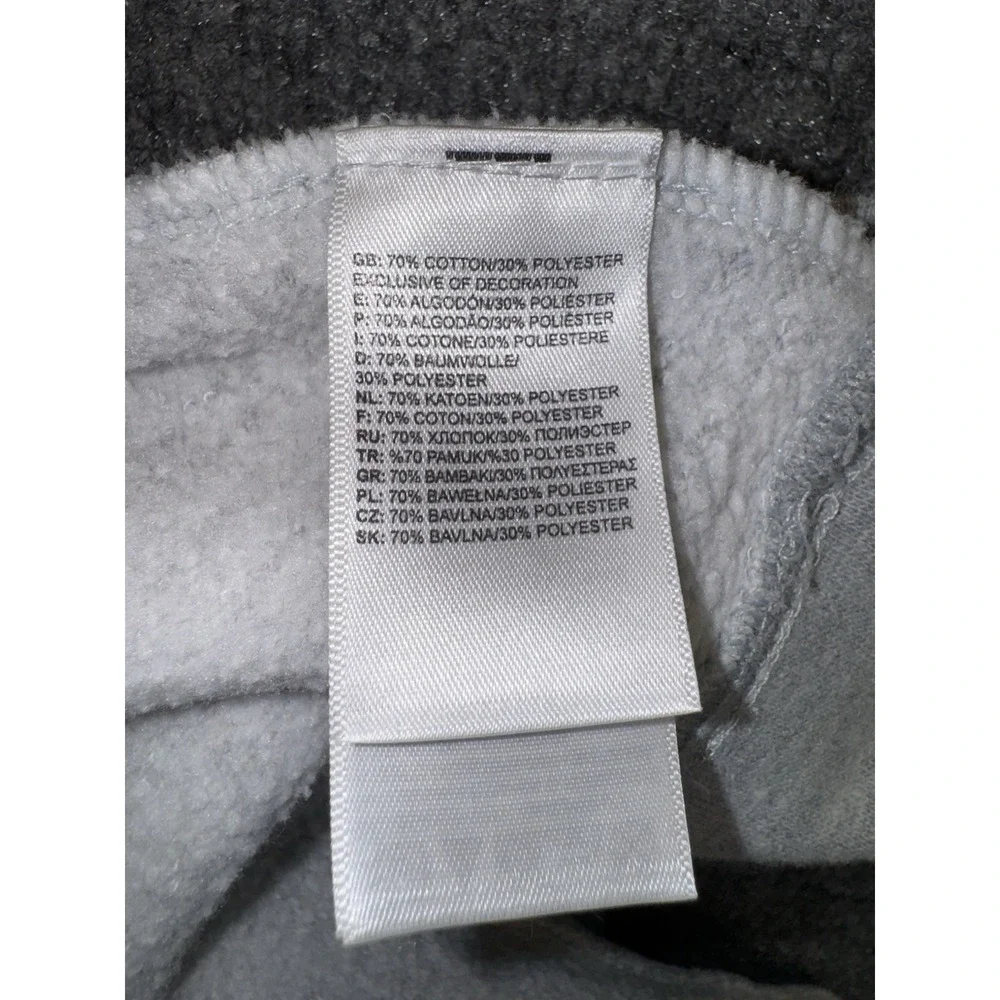 The North Face Men's XL Gray Graphic Pullover Hoodie Bear Logo Sweatshirt